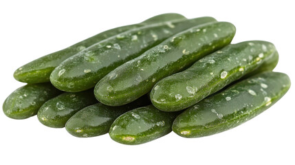 cucumbers on white background