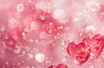 pink background with hearts