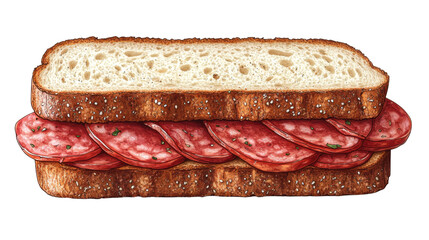 sausage on a white background