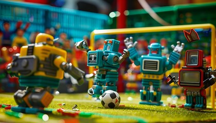 Action-Packed Miniature Robots Playing Soccer