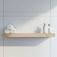 background, template of shelves, bathroom shelves in minimalism,for product presentation ,product card,products,cosmetics, product demonstration. location bathroom