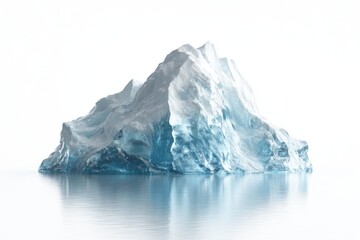 Obraz premium A towering and detailed iceberg floating in calm reflective water