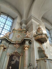 Church of the Immaculate Conception of the Most Holy Virgin Mary in Slonim, Belarus. The interiors...