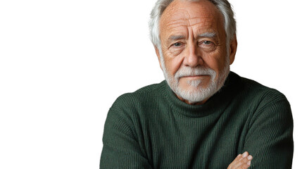 portrait of man isolated on white background