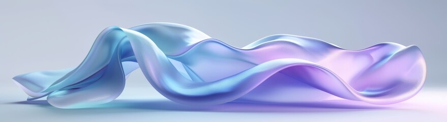 Abstract background with a blue and purple gradient, digital art, fluid shapes, smooth gradients, soft shadows, minimalistic design
