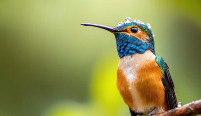 Fototapeta premium Common Kingfisher Beautiful Birds sitting on tree branch