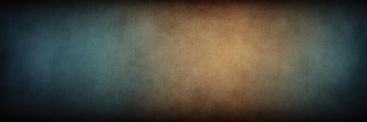 Obraz premium Grainy noisy texture brown Black blue dark moody grunge gradient background