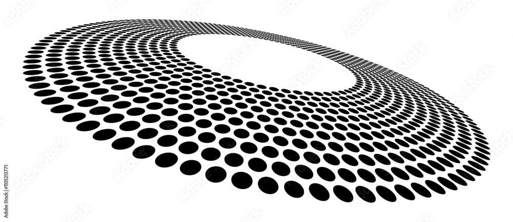 Leinwandbilder abstract halftone dotted circles advertising background. optical illusion effect. black creative hal