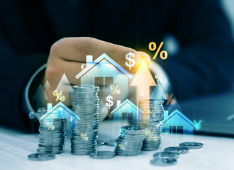 Real estate investment for future of success.Tax benefits for buy real estate. Increase in real...