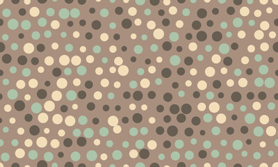 Round dotted pattern with geometric simplicity. Ideal for textile fabrics, wallpaper, or poster prints. Abstract vector design for seamless backgrounds.