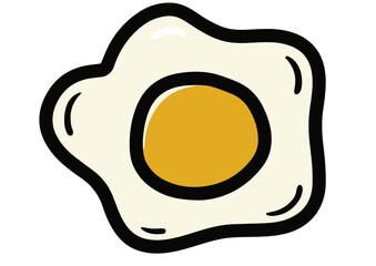 Illustration of a Sunny-Side-Up Egg