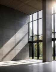 Modern architecture, detail of the facade of a modern building, urban geometry