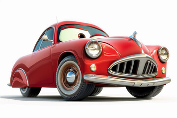 Beautiful fictional cartoon car with pronounced headlights