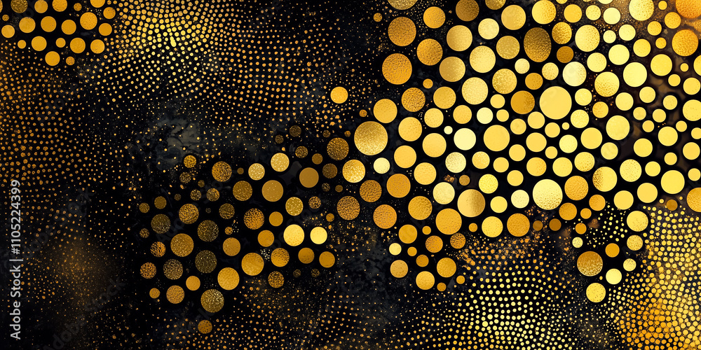 Canvas Prints abstract gold background with dots
