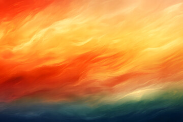 Obraz premium Vibrant sunset abstract painting art studio digital art creative space close-up colorful expression