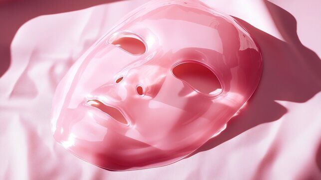 Radiant Renewal: A Pink Thick Hydrogel Sheet Mask for Deep Hydration and Skin Nourishment