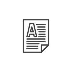 Answer Sheet line icon