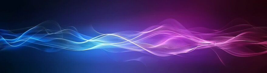 Fototapeta premium Abstract background with blue and purple gradient color waves, vector illustration, vector graphics, vector art, dark blue, pink, and red gradients, dark background, banner
