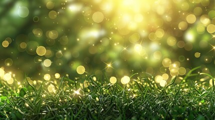 Obraz premium Grassy flower bokeh ideal for backgrounds