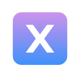 Obraz premium 青紫色のグラデーション｜Xアイコン