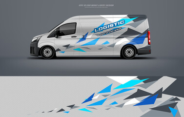 Sporty racing big van wrap car wrap livery design foe universal medium van vector eps ready print printable file. © liveryworks