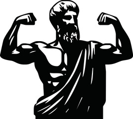 Aristotle was a Greek philosopher and polymath of the classical period in Ancient Greece. Vector illustration drawn by hand.