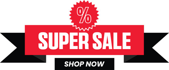 Super Sale Promotional Ecommerce Offer Design Marketing Symbol