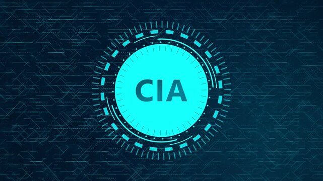 Futuristic Cloud Computing Concept Over Rotating HUD Elements and Animated Circuit Background