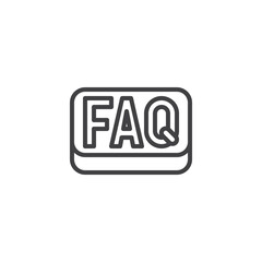 FAQ Button line icon