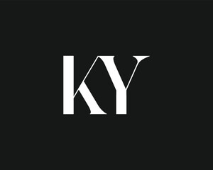 simple initial letter KY logo design