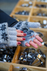 Christmas cookie cutters with hands