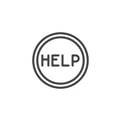 Help button line icon