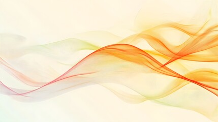 Obraz premium Abstract Orange Yellow Green Waves Flowing Design