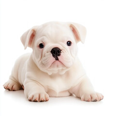 Fototapeta premium English Bulldog Puppy Isolated
