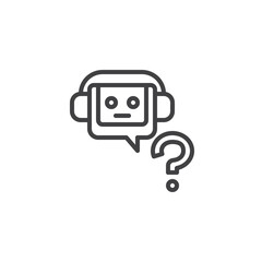 FAQ Chatbot line icon