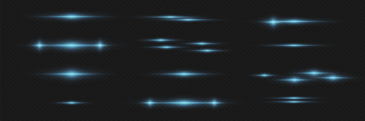 Neon laser beams, and horizontal lines of light.