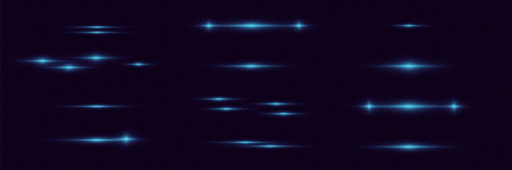 Neon laser beams, and horizontal lines of light.