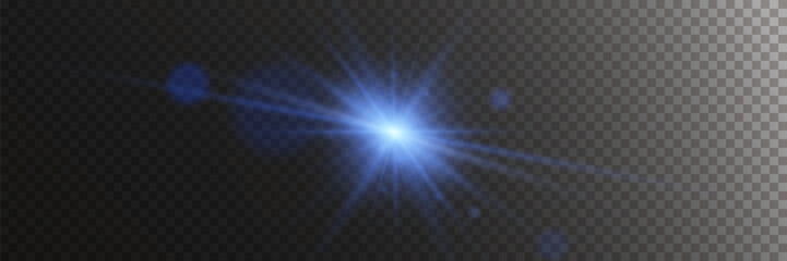 
Flash of star and light, light rays. On a transparent background.