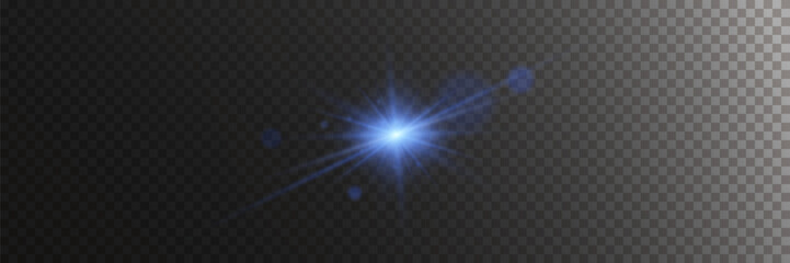 
Flash of star and light, light rays. On a transparent background.