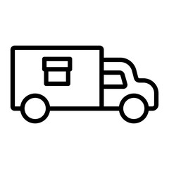 Delivery Vector Line Icon Design