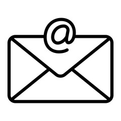 Email Vector Line Icon Design