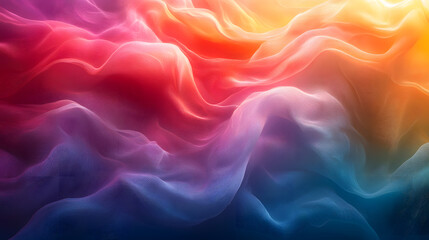 Obraz premium Abstract movement of rainbow colors colliding like flowing streams of energy.