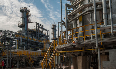 Atyrau oil refinery in the city of Atyrau in Kazakhstan.