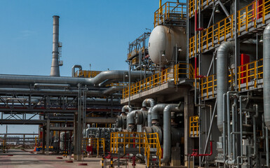 Atyrau oil refinery in the city of Atyrau in Kazakhstan.