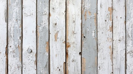 Weathered Wooden Planks with Peeling Paint Texture for Rustic and Vintage Design Backgrounds