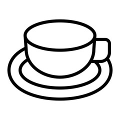 Cup Vector Line Icon Design
