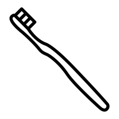 Toothbrush Vector Line Icon Design