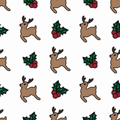 Fototapeta premium christmas seamless pattern