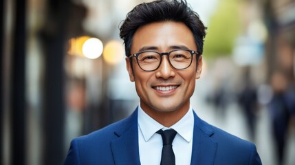 Fototapeta premium Confident Businessman in Urban Setting