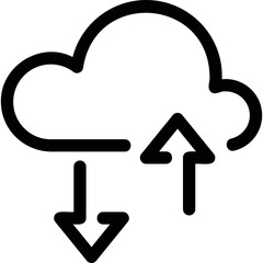 Simple vector icon cloud